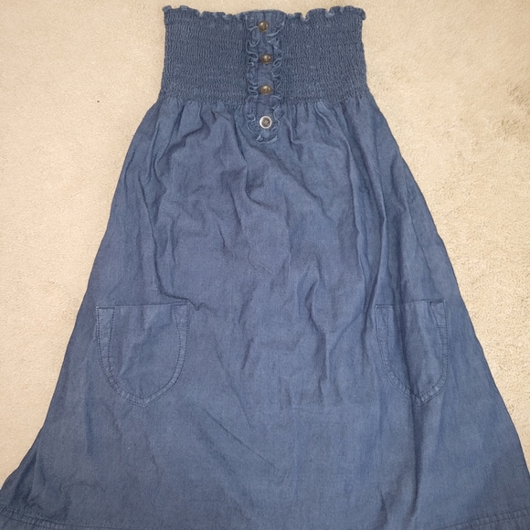 Y2k Mossimo Denim Strapless Dress - Picture 1 of 3